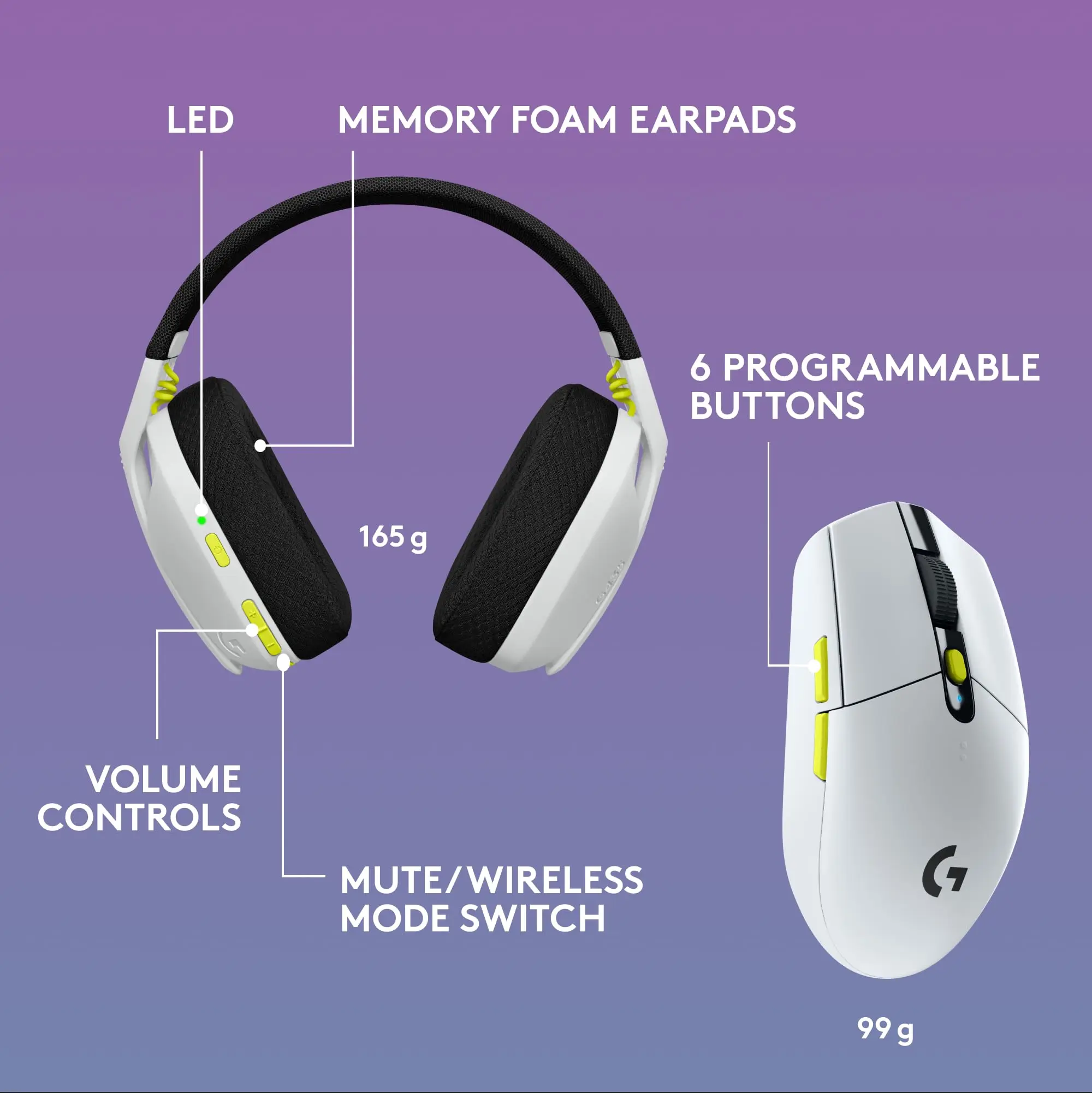 G435SE + G304SEワイヤレスゲームバンドルG304 Lightspeed