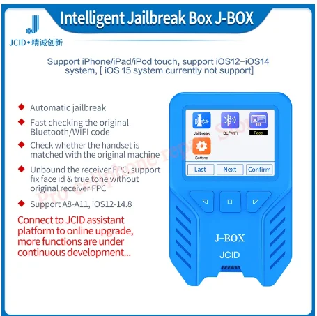 JC-BOX J-box Unlock Box Automatic IOS Jailbreak and Flash Tools for Bypass Icloud Password on IOS  for iphone 6 to X and ipad