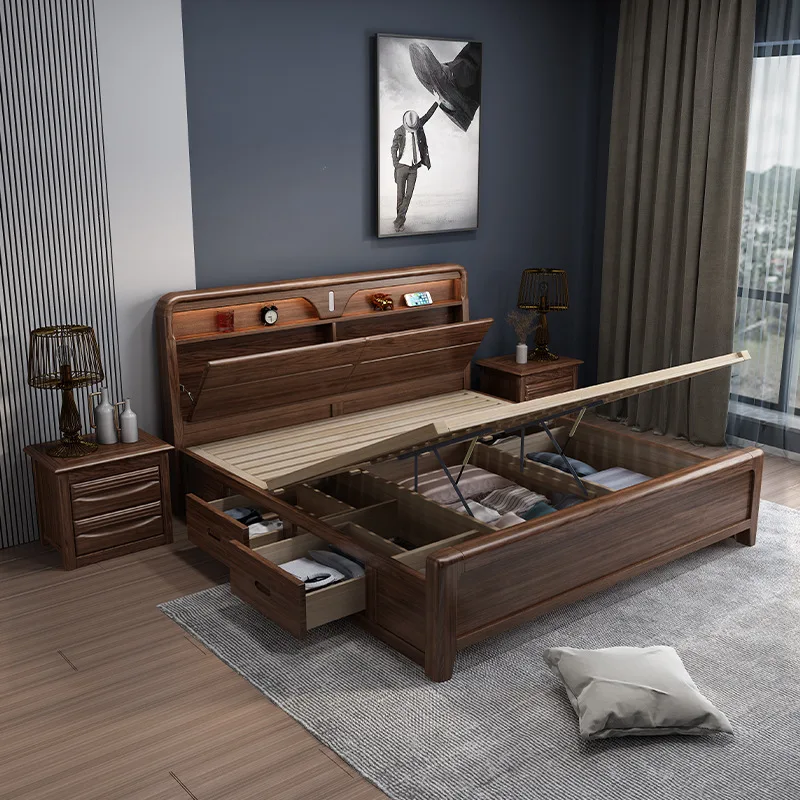 Latest Design Modern Full Queen King Size Wooden Home Bed Room