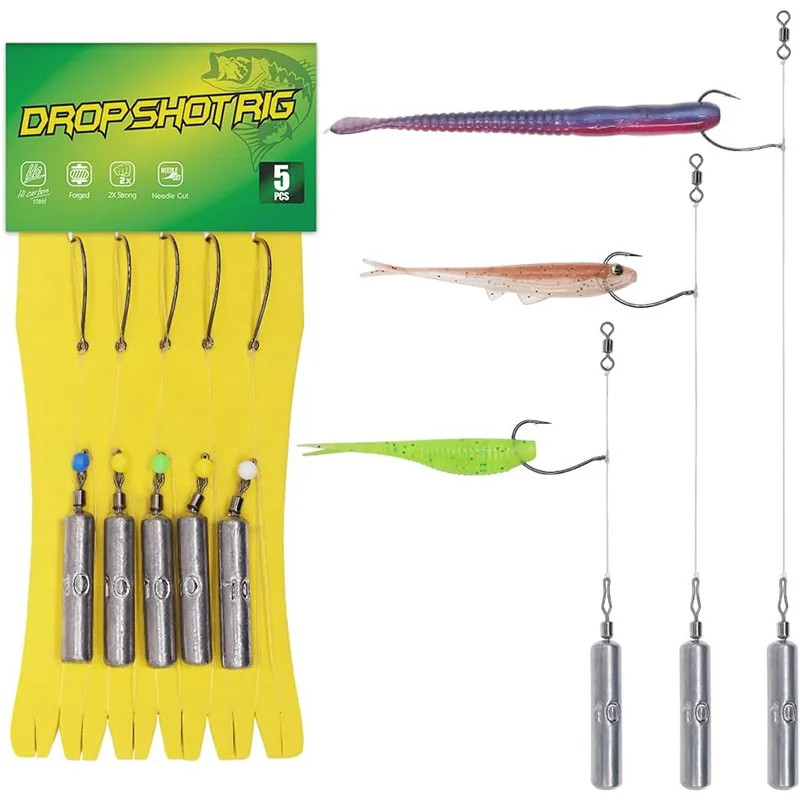 Drop Shot Fishing Hooks With Rig & Swivel – 30/60pcs Kit For Bass, Perch, And Freshwater Fishing