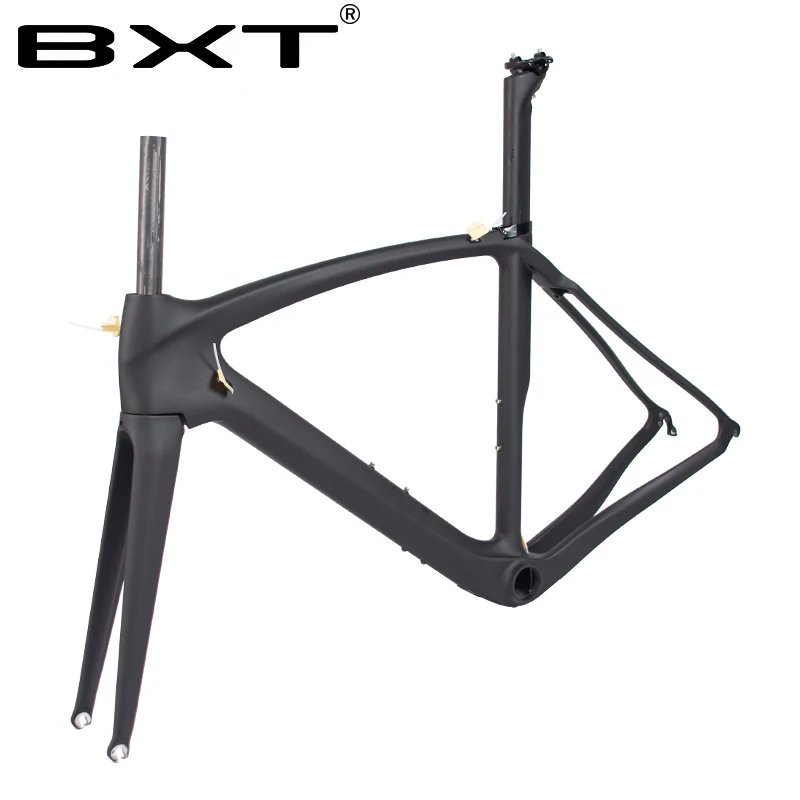 Рама для дорожного велосипеда T800 из углеродного волокна, сверхлегкая 530/550 мм, V-тормоз 700C, рама для гоночного велосипеда, вилка BB386, рама для велосипеда, внутренний кабель