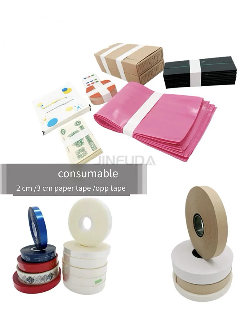 Multifunction Automatic Banding Machine Small Size Tabletop Strapping Packaging Machine for Printed Cards Labels