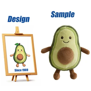 Shengye Customized Hand Made Wholesale OEM Stuffed Plushies Kids Children Cute Cartoon Character Plant Fruits Avocado Plush Toys