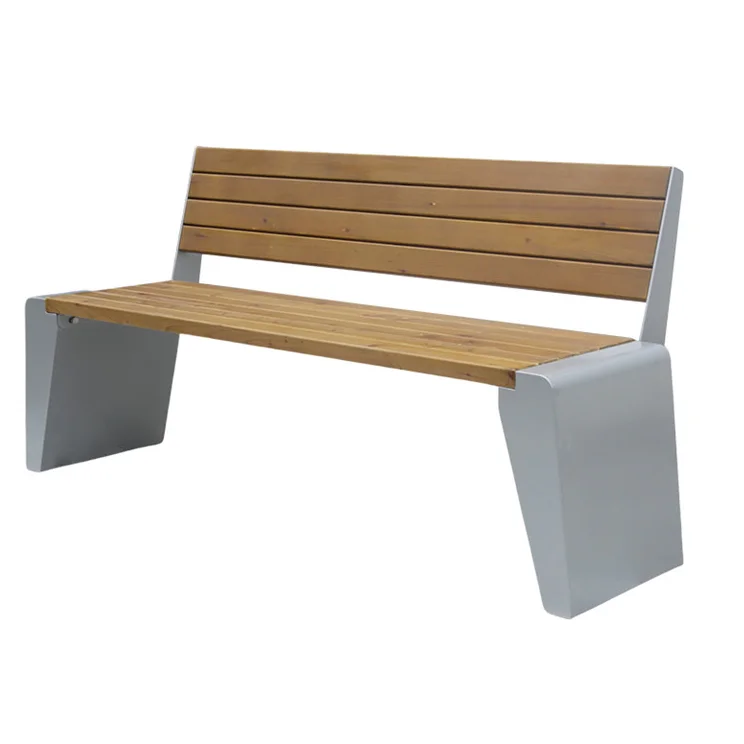 Urban Space Furniture Street Wood Bench Seating Park Cast Iron Bench ...