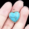 Turquoise (artificial) single hanging (gold)