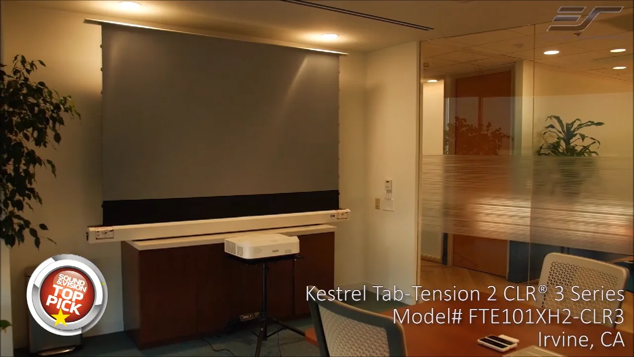 Electric Screen With Short Throw Ambient Light Rejecting Projection