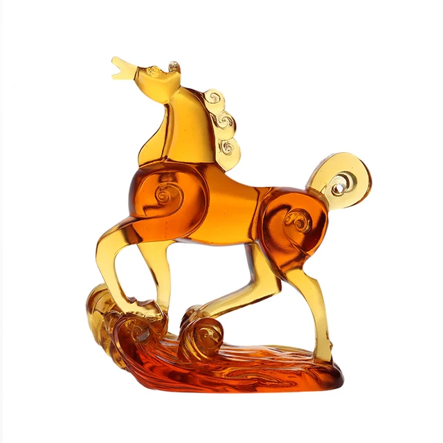 crystal glass horse decoration high-end gifts living room home desktop creative housewarming gifts Ethnic style gifts