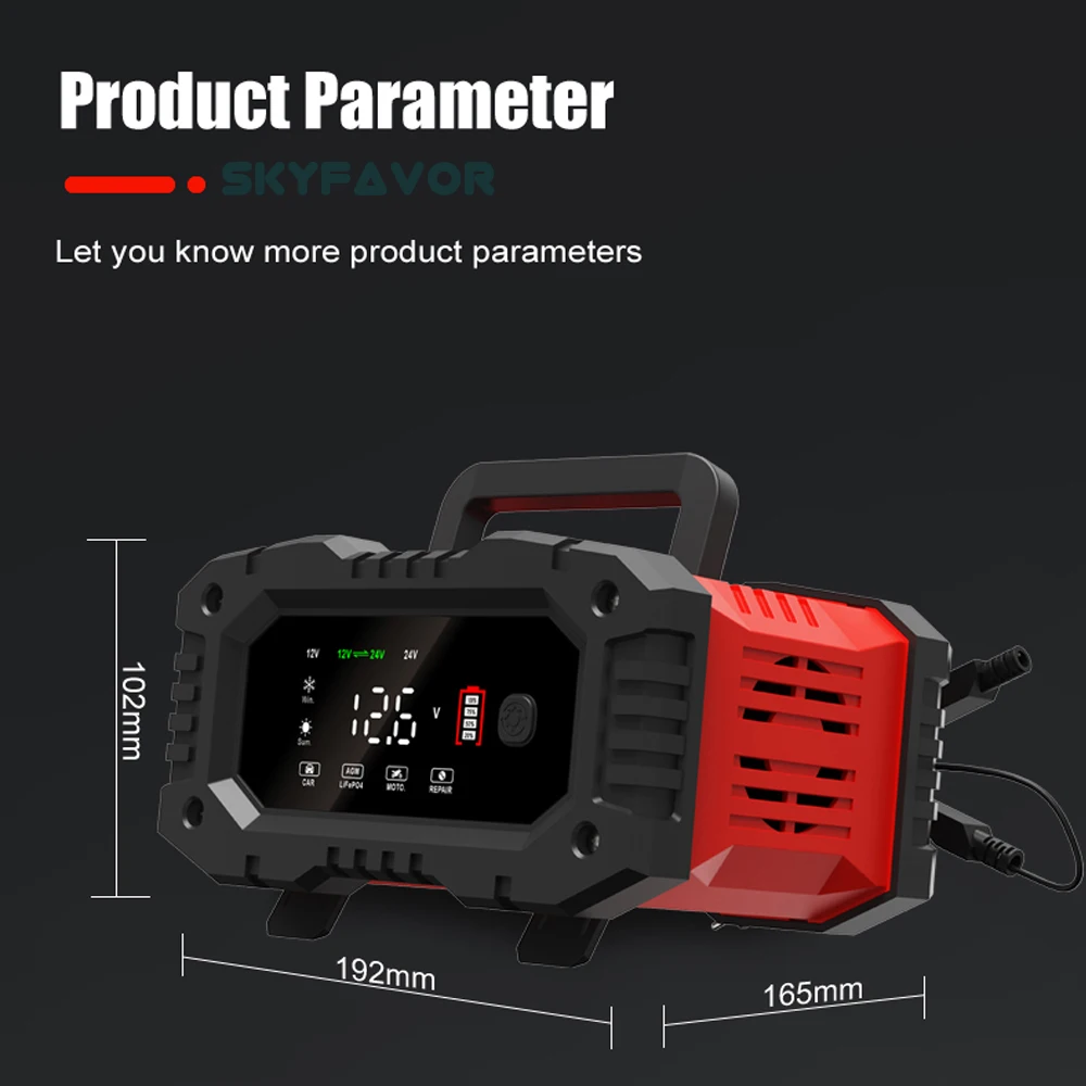 Porsche Mobile Charger Autobatterie Ladegerät 12V&24V 20A