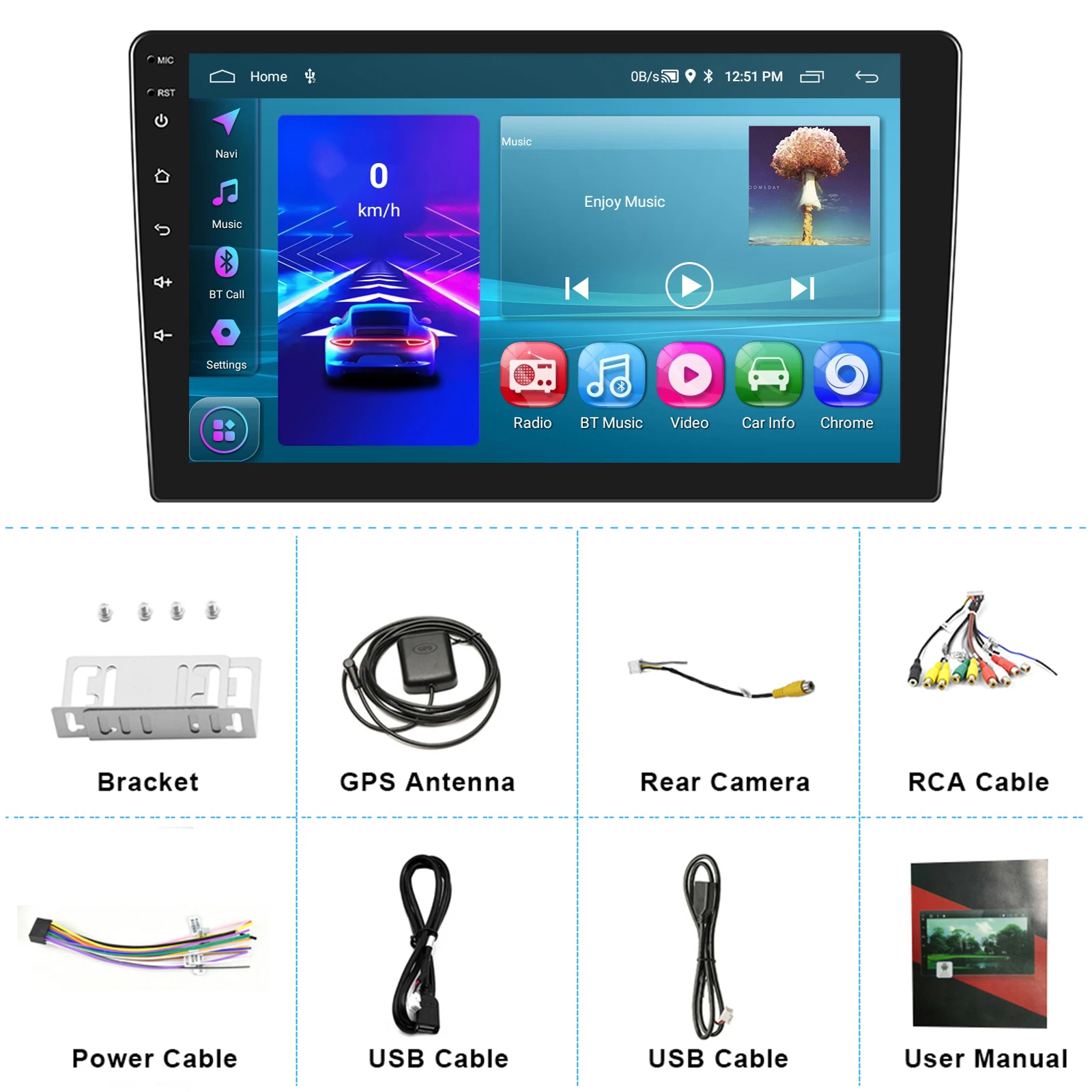 Podofo Carplay Autoradio für Opel Corsa Astra,2G 32G Android HiFi, Android Auto 7 Touchscreen