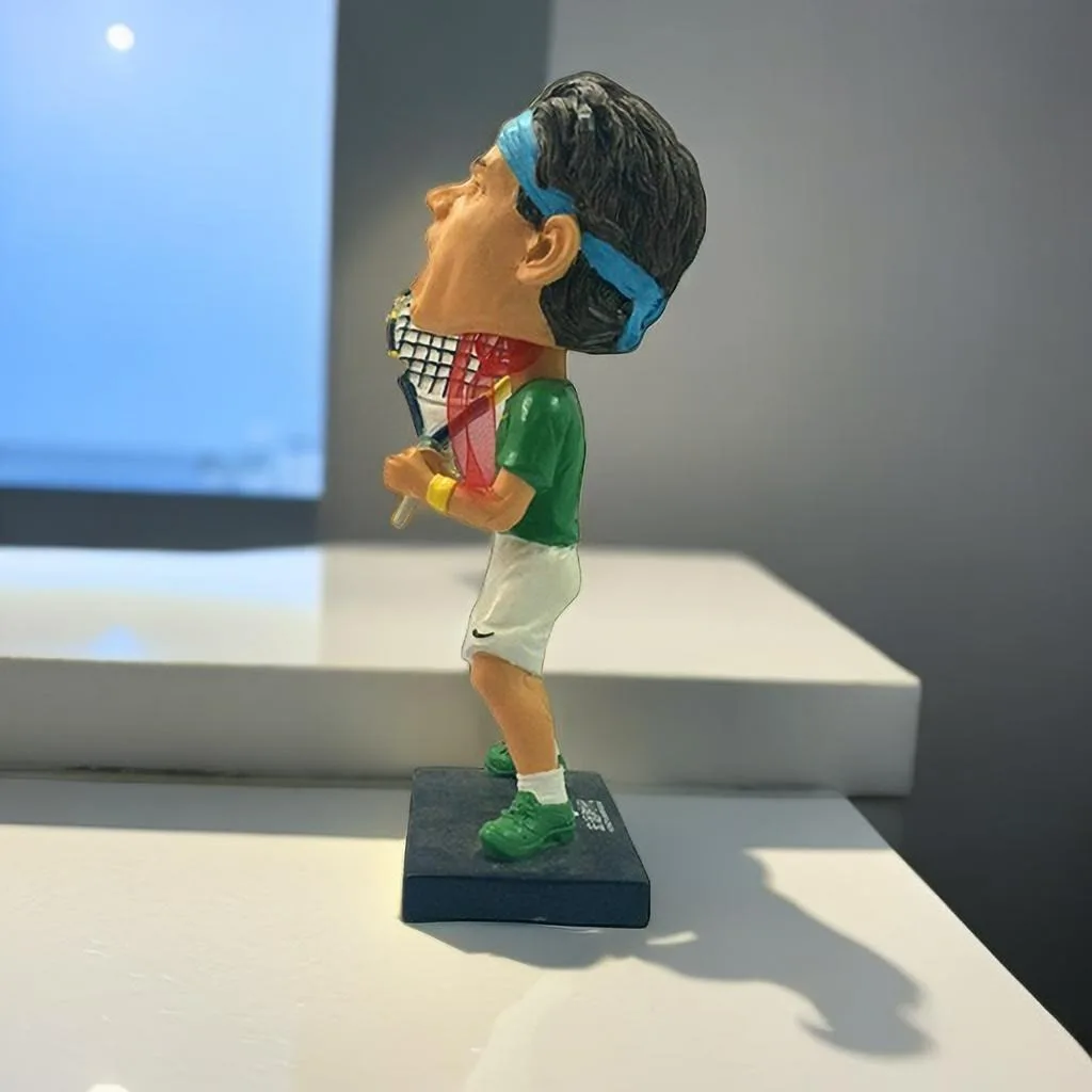 Witt Custom Bobblehead Figure Simulation Sports Star Nadal Figure Doll Commemorative Car Decoration Gift Company Mascot