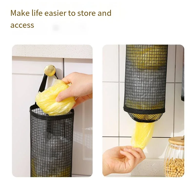 Kitchen garbage bag storage Hanging storage Sundries bag portable extractor plastic storage box manufacture