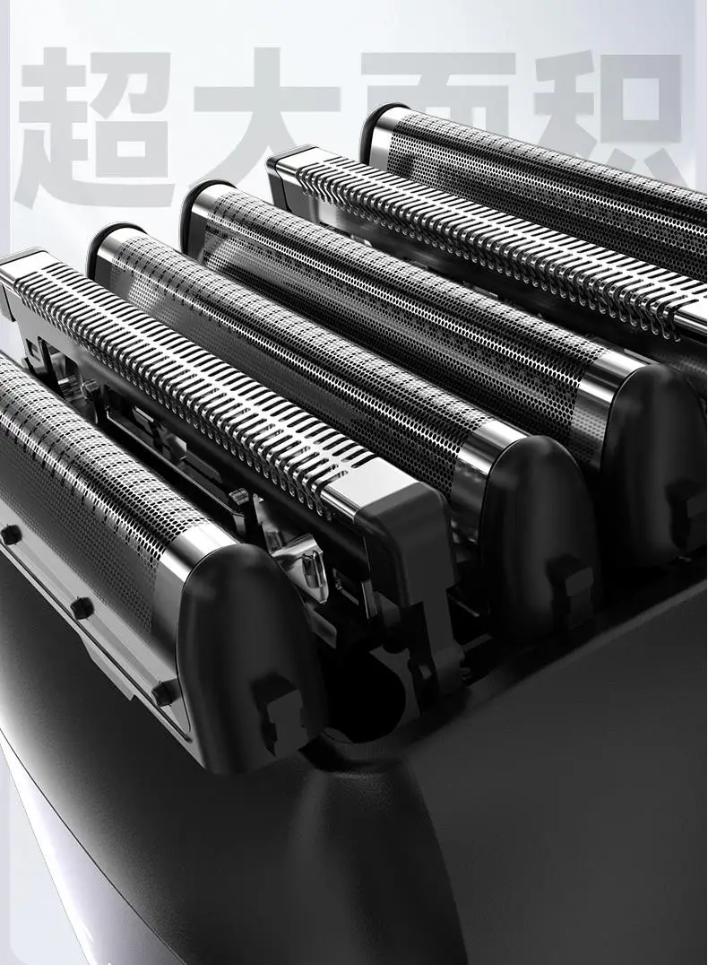 ANBOLIFE 6 Blade Electric Razor with Magnetic Suction and Lithium Battery 900mAh - IPX7 Waterproof Foil Shaver for Men