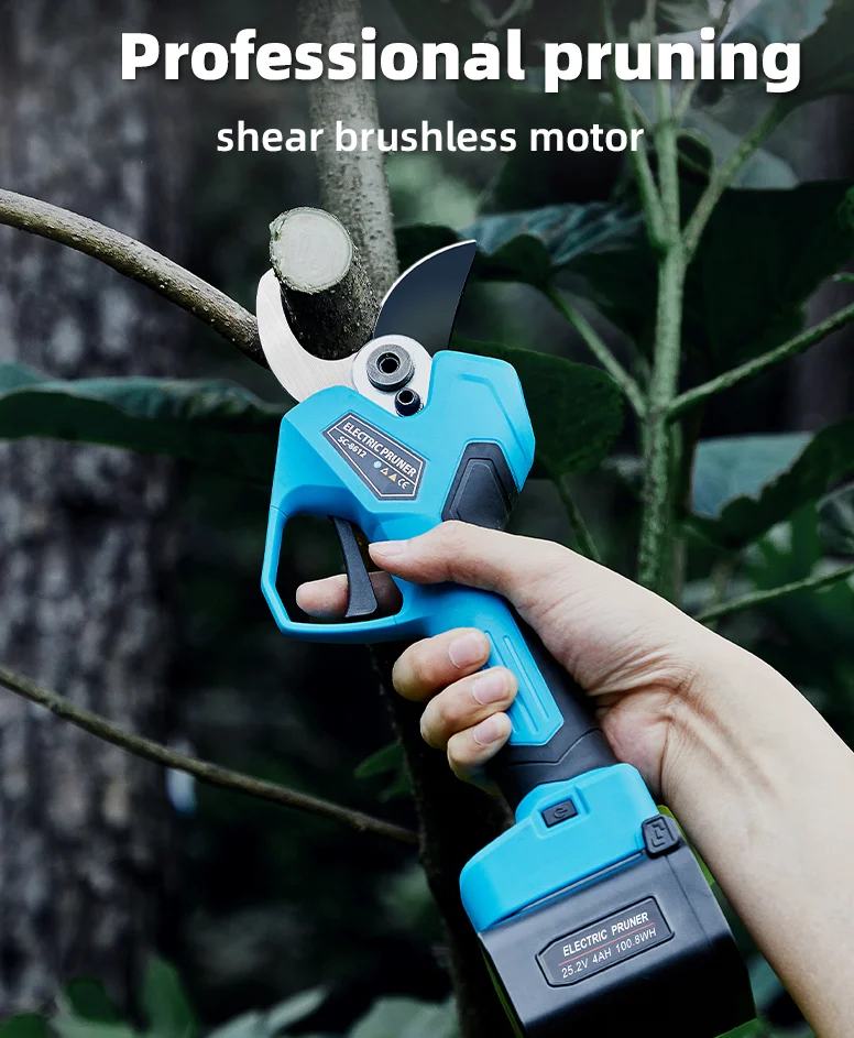 45mm Cordless Electric Pruning Shear with Anti-Slip Grip Battery