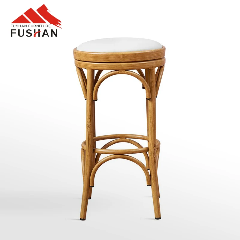 Commercial Office High Legs Sitting Stool For Kids Vintage Bar Stools Counter Height Rattan Bistro Set With Footstools