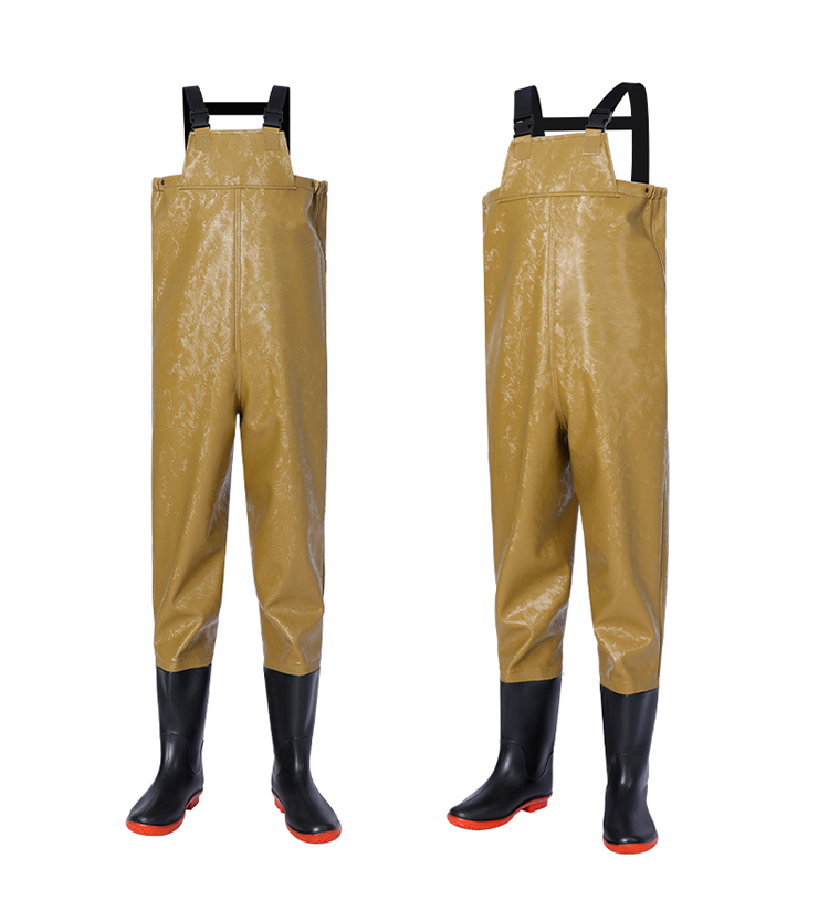 Khaki Lywish 100 Waterproof 4mm Neoprene Fly Fishing Waders For Men