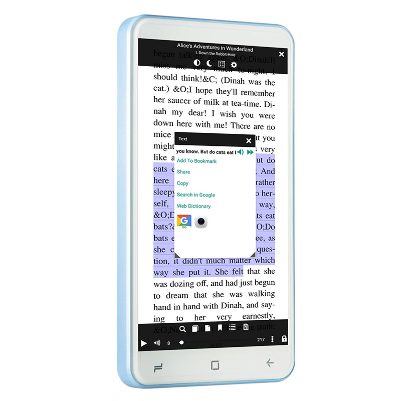 BK503 5INCH Smart Tablet Ebook Reader in Android with Wifi with Drawing Board Multi Function Phone Book Reader