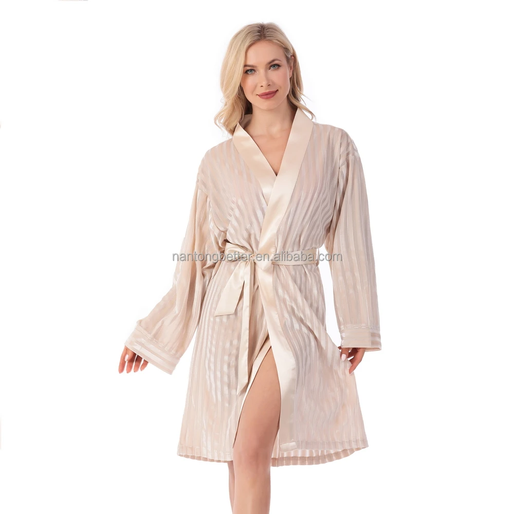 Factory Velvet Robe Women Spa Salon Contrasting Color Kimono Robes Buy Velvet Robe,Spa Velvet