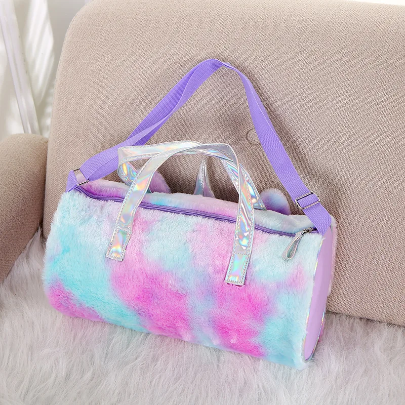 Wholesale Cute Custom Fluffy Mini Kids Duffle Bag Children's