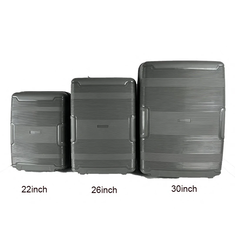 Factory Wholesale Luxury 12 Pcs SKD SEMI FINISHED Trolley Hard Case Light Weight PP Suitcase Luggage Sets for Men & Women