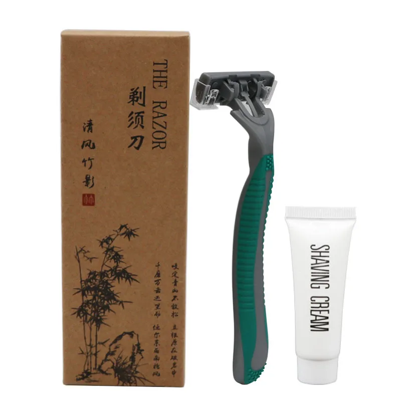 Disposable Shaving Razor With Shaving Cream Set Travel Shaving Kit for Men