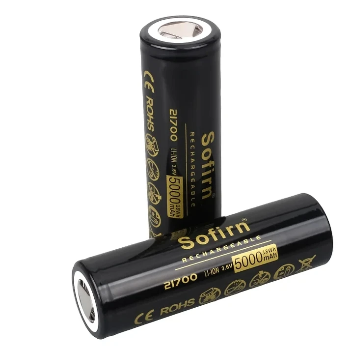 Sofirn 21700 リチウムイオン充電池 3.7V 5000mAh LED懐中電灯用 充電