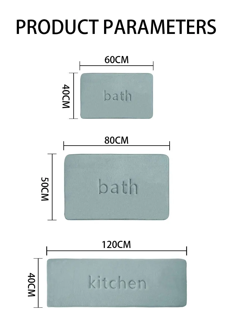 Memory Foam Non-Slip Bathroom Mat Extra Absorbent and Quick Dry Bath Mat Soft Luxury Hotel Door Carpet Shower Mat manufacture