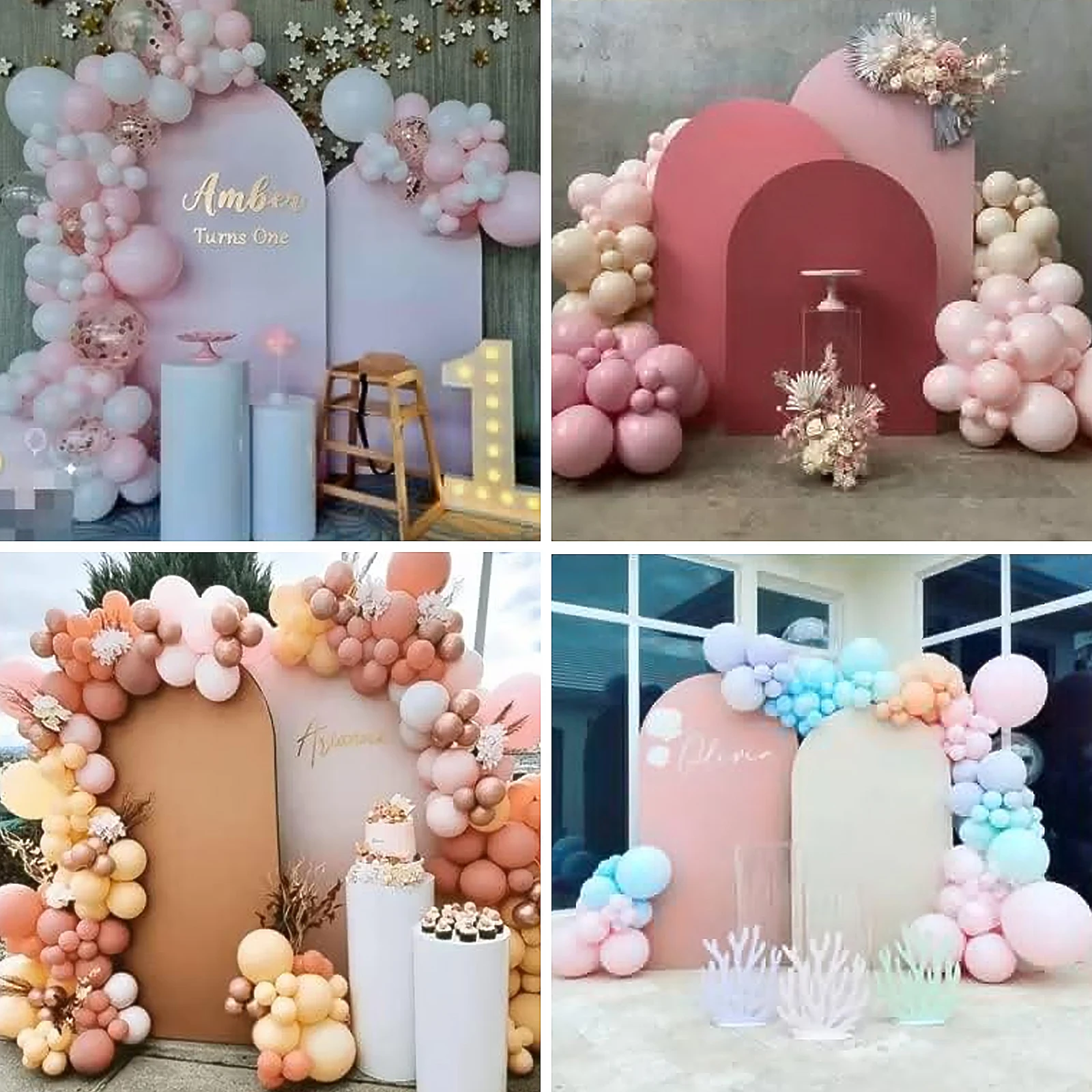 3PCS Set Arch Backdrop Stands Aluminium Frames for wedding party decoration backdrop