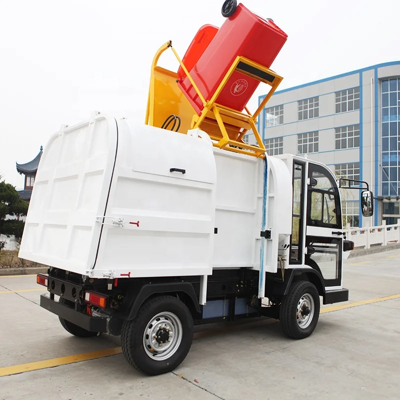 Electric Ride-On Garbage Transport Vehicle Mini Garbage Truck 72V Battery Powered Self-Propelled Garbage Collecting Equipment