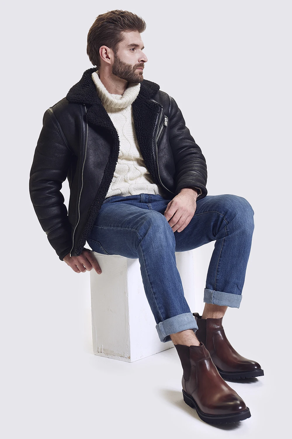 genuine leather chelsea boots