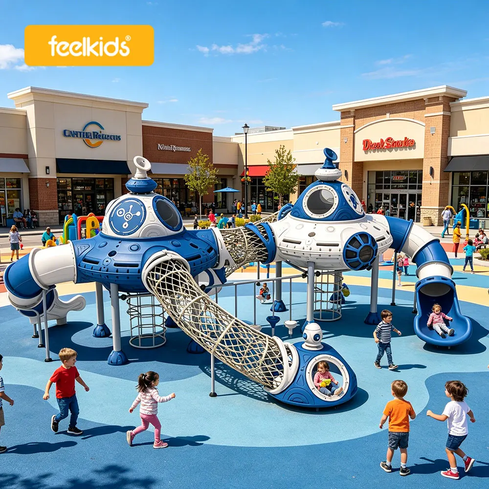 Wholesale Large Commercial Outdoor Playground Equipment Kids Slide Climbing Tunnel Set for Mall and Amusement Park