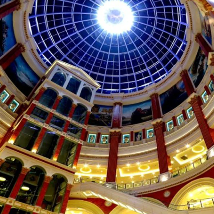 Prefabricated Steel Frame Structure Mosque Glass Dome Building