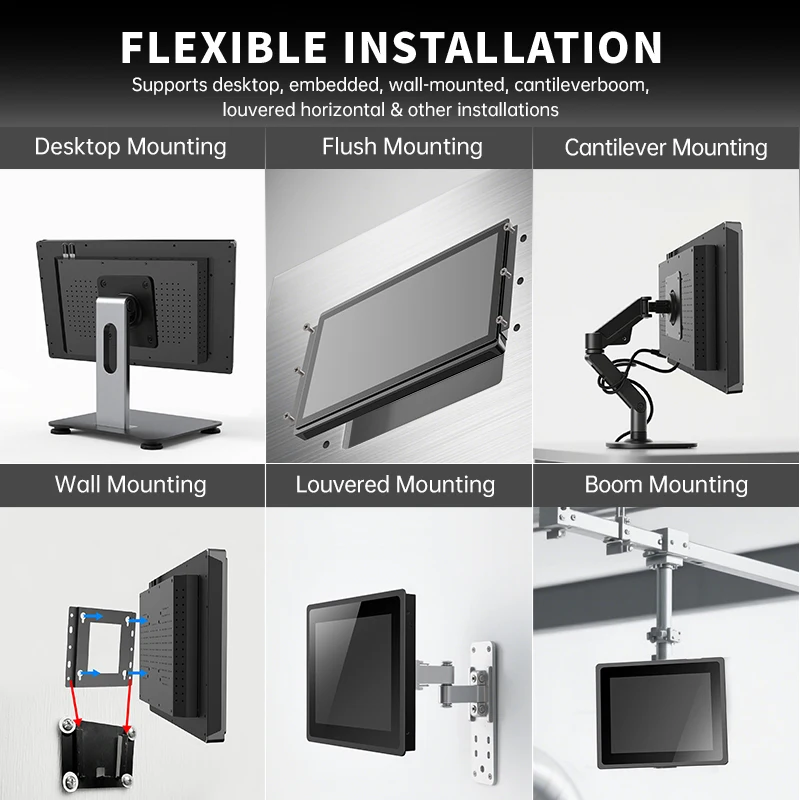 Industrial Open Frame 11.6inch Touch Screen Monitor VESA Wall Mount IP65 Waterproof Stock Compatible Wind Linux/Android Panel PC