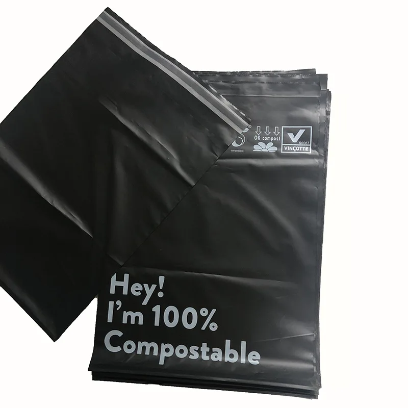 Eco-Friendly Compostable Biodegradable Mailing Bags Handle Custom Poly  Mailers Plastic DHL Courier Bag for Clothing Shipping