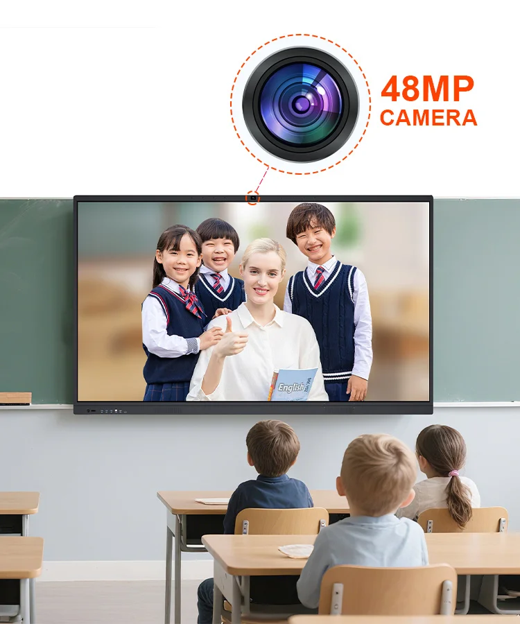 55 65 75 85 86 98 110 Inch Pen Finger Touch Interactive Flat Panel 4k ...