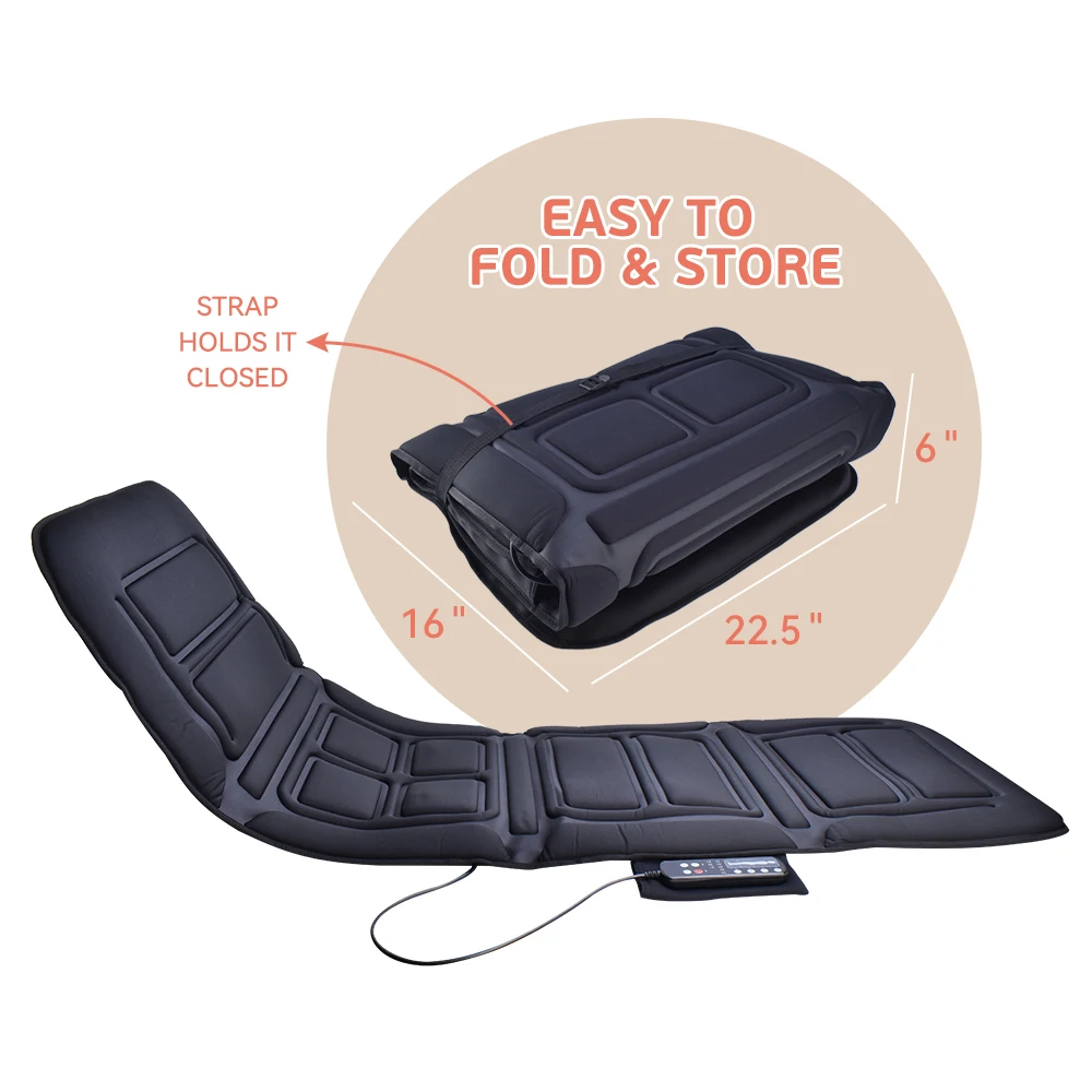 OEM/ODM Ganzkörper-Knetmassage Japanische Massagematte  Vibrations-Elektrische Shiatsu-Massagematratze mit Heizfunktion