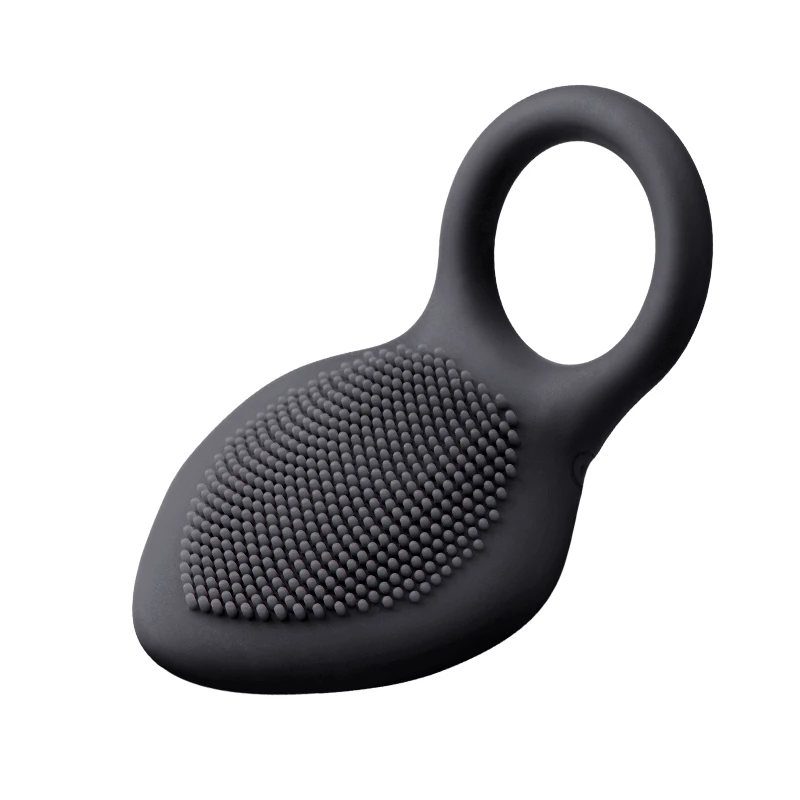 Time Delay Vibrating Cock Ring with Massager Brush Silicone Sex Toys Quiet USB Charged Penis Rings Vibrator 10 Speeds