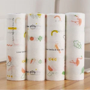Heavy-Duty Disposable Non-Woven Dish Absorbent Paper Towel Plain Style Cleaning Cloth for Car Wash Kitchen Free Convenient Bag