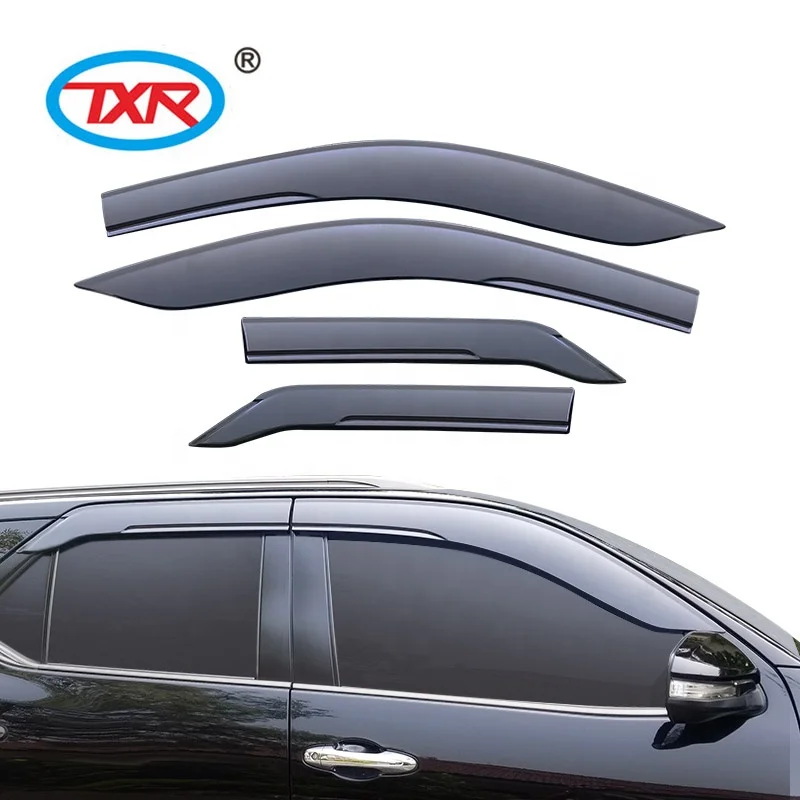 ABS ウィンドウ ディフレクター トヨタ フォーチュナー SW4 2012 2013 2014 ウィンドウ バイザー日雨ガードカー YCSUNZ  トヨタ と互換性がある トヨタ フォーチュナー 2012 2013 2014 2015 対応 4個 サイドウィンドウデフレクター カーウィン