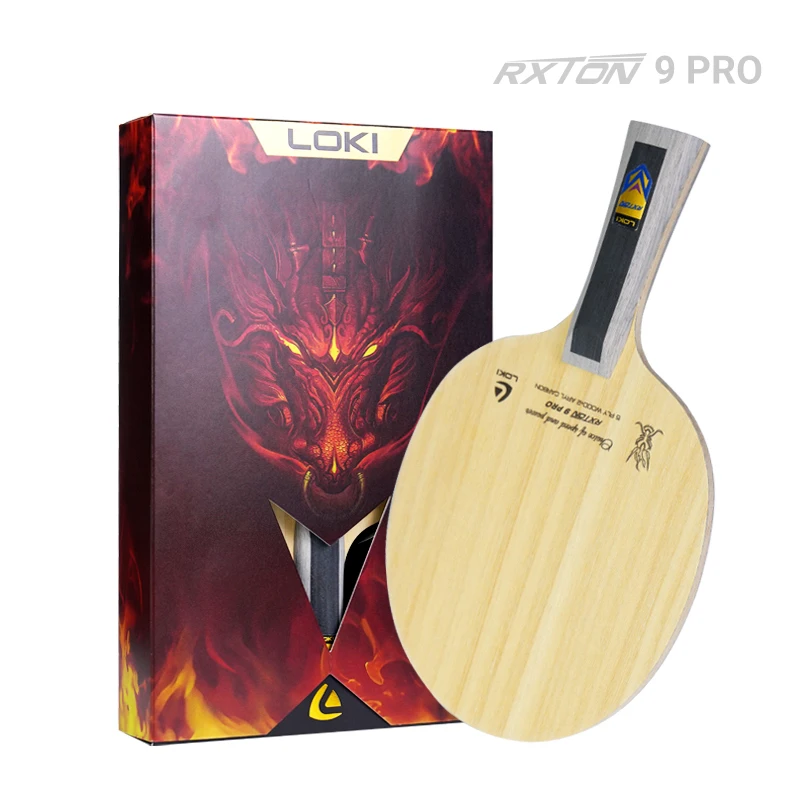 LOKI Rxton 9Pro 低MOQ OEMロゴ入り卓球プロ用オールラウンドブレード