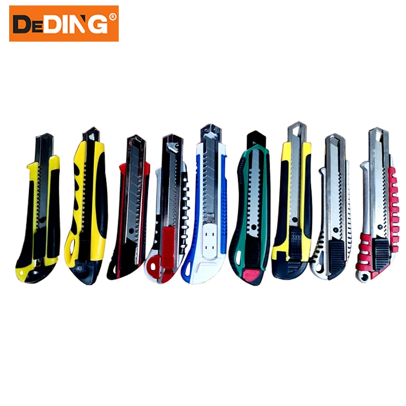 Promotion High Quality Custom 8 Dentro 1 Retractable Snap Off Blades Utility Knife