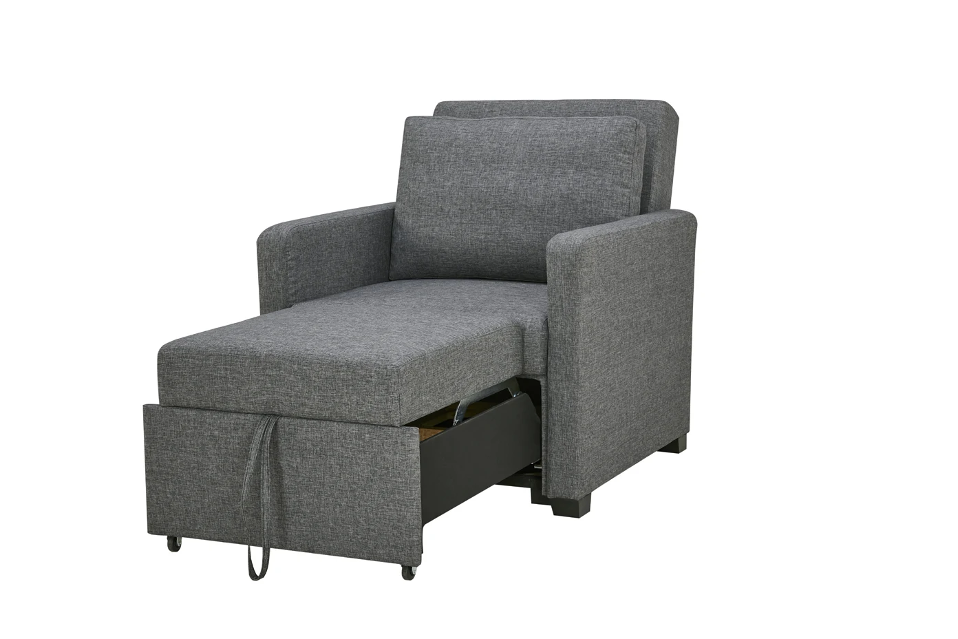 Grey Single One Seat Sofa Bed Comfortable Leisure Folding Fabric Armchair for Apartment Hotel Conveniently Extendable for Family supplier