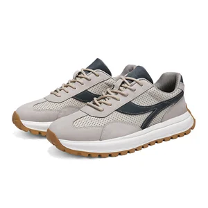 Men's Retro Lightweight Casual Shoes, Low-cut, Anti-slip, Wear-resistant, Lace-closed, Breathable Mesh Lined Casual Shoes