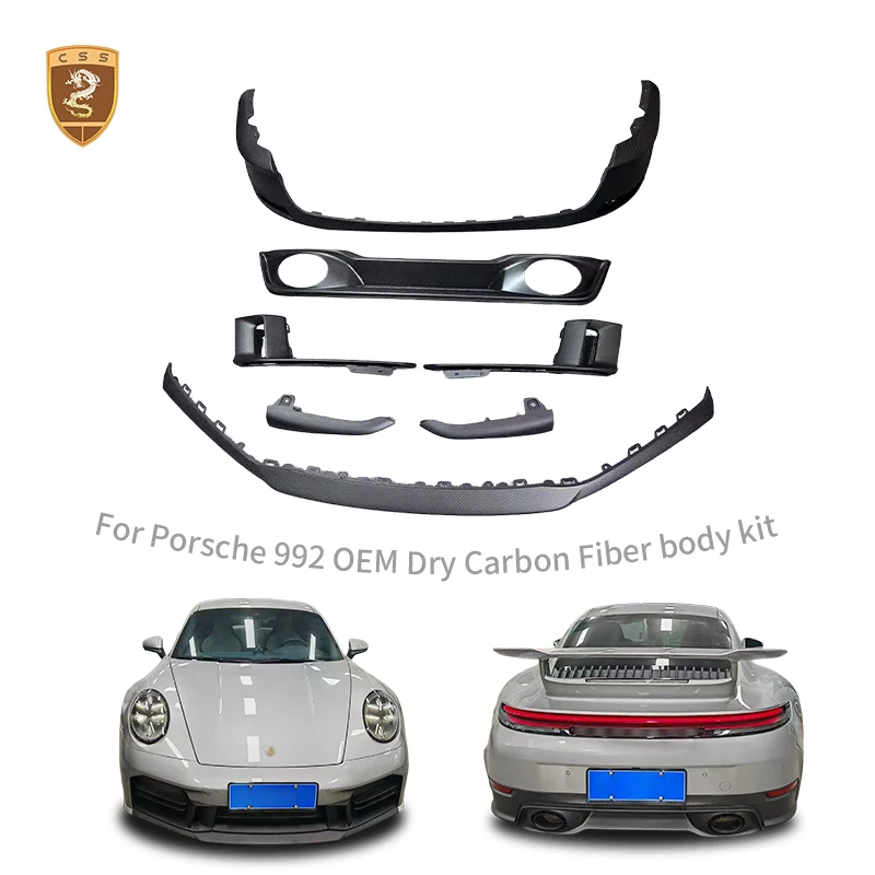 Tuning 992.2 Style Conversion Body Kit For Porsche 911 Upgrade Auto Parts Carbon Fiber Front