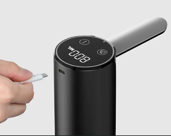Qcwwy Pompe à Bouteille D'Eau Électrique Sans Fil - Distributeur Automatique Intelligent Noir