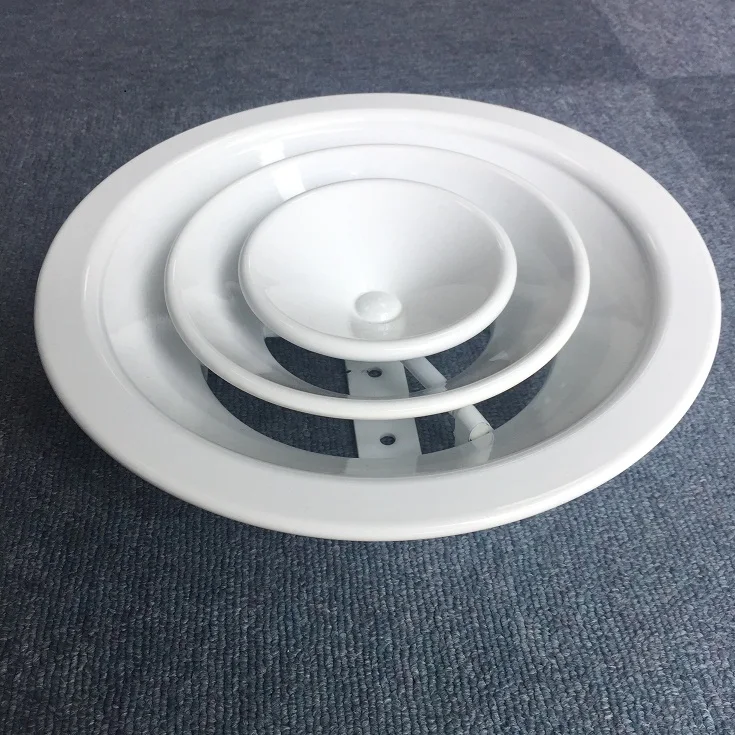 Removable core air outlet round duct diffuser with damper