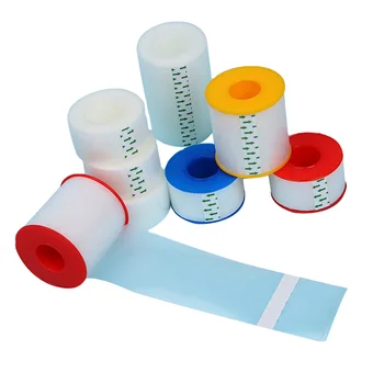 Hypoallergenic waterproof transparent and semi-transparent surgical tape plaster roll