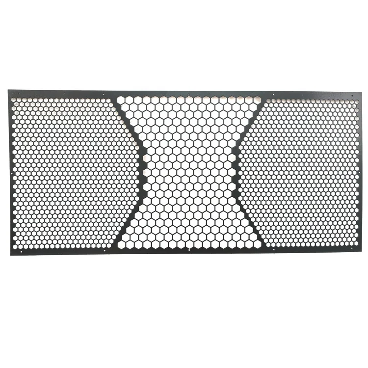 Factory Customized Powder Coating Black Perforated Honeycomb Metal Grill Mesh Sheet