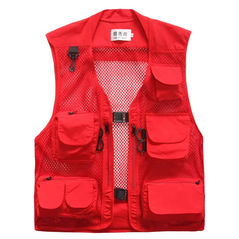 Navsedga High Quality Customized Logo Multiple Pockets  Mens Waistcoat for Summer Fishing Gilet