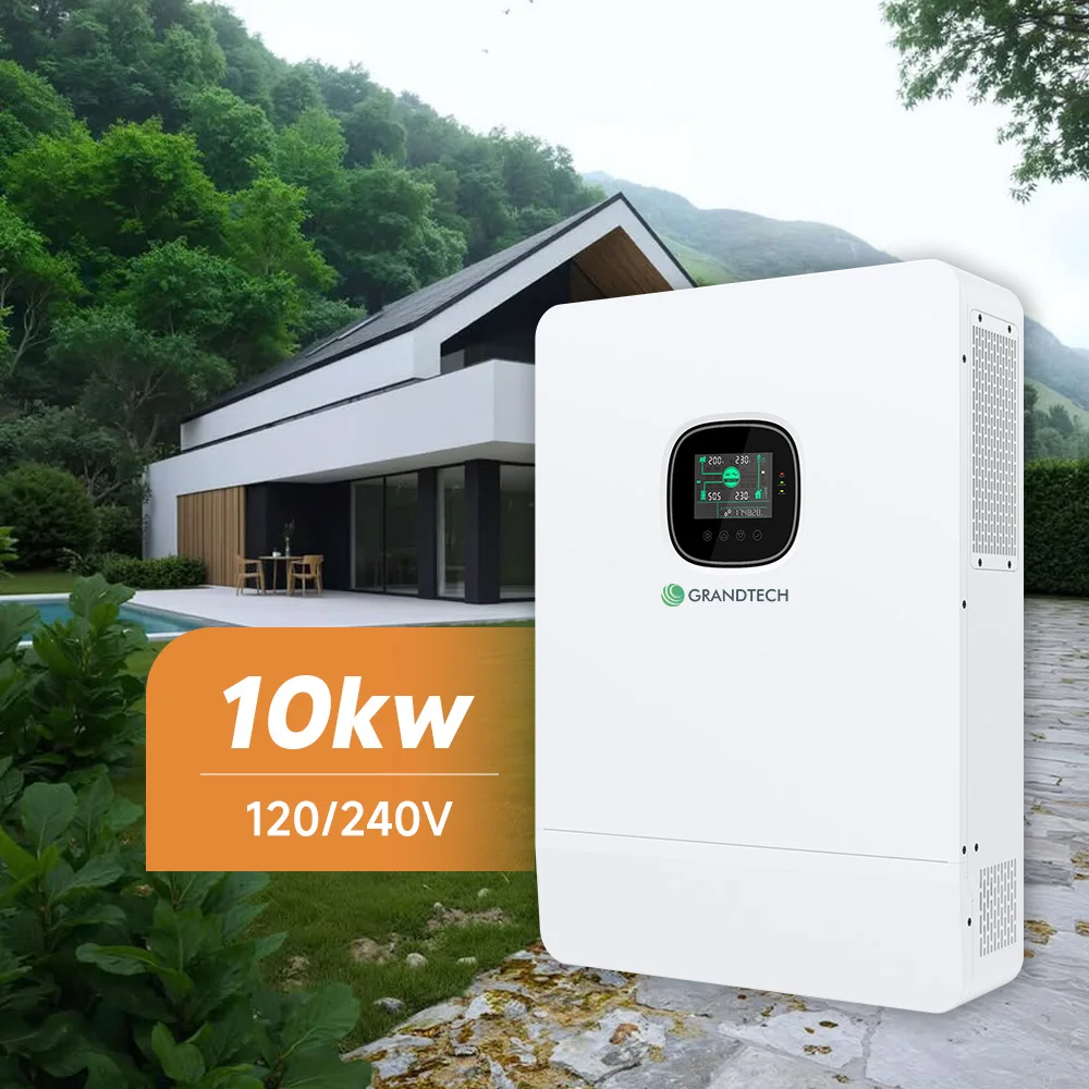 Cel mai vândut inverter solar Grandtech SPI-10K-U, inverter hibrid, inverter off-grid de 8 kW / 10 kW, 120 V, pentru uz casnic, în stoc