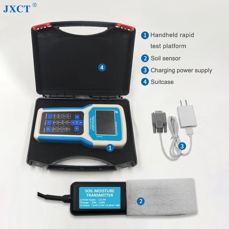 JXCT Soil Sensor 7 in 1 Npk Handheld Analyzer Soil High Speed Measurement PH Temperature and Moisture EC Npk Testers